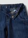Blue cotton-viscose blend jeans with Mickey print, baggy fit for baby boy_2