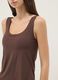 Brown regular fit vest with wide straps_3