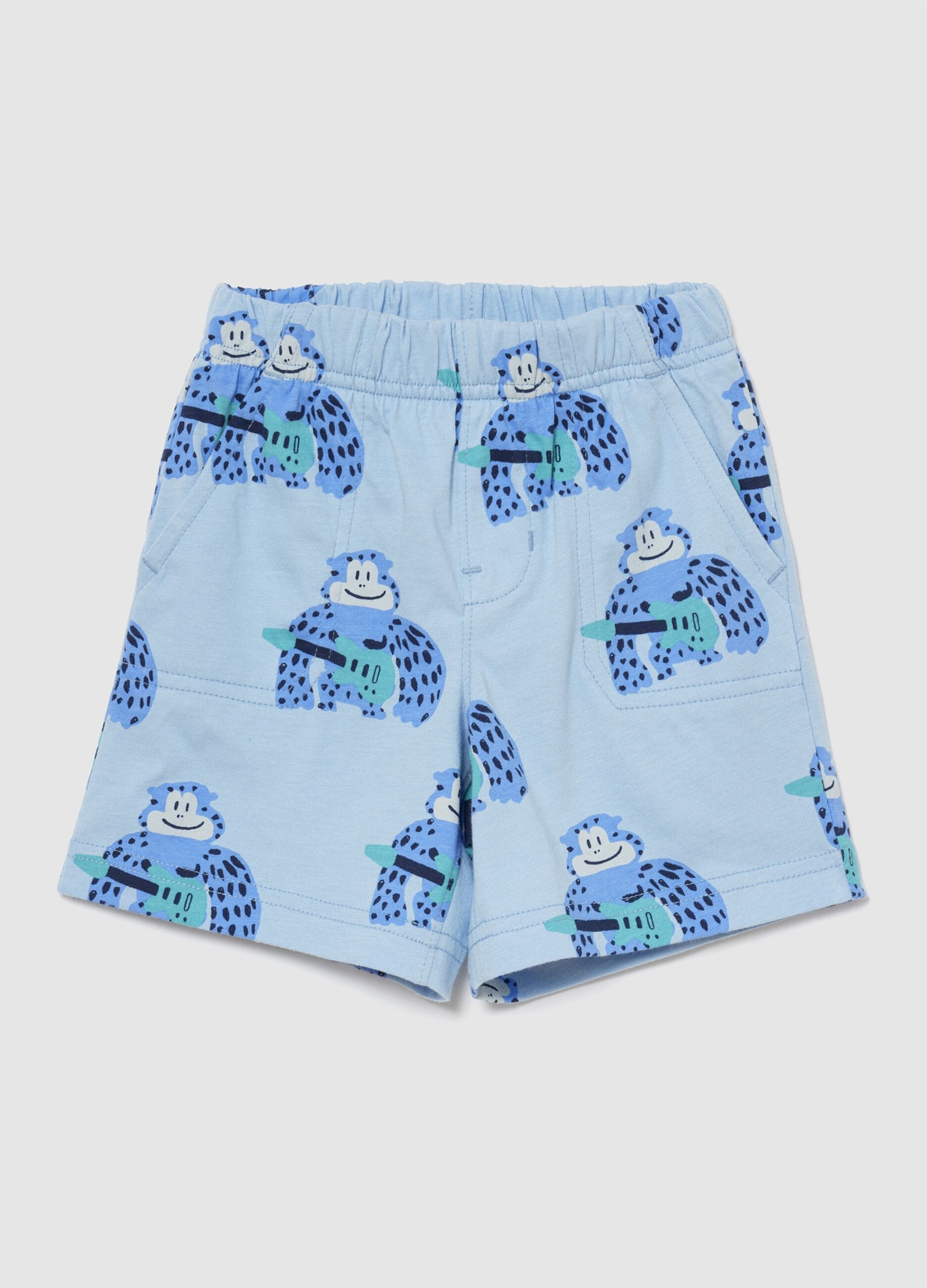 Pure cotton printed shorts