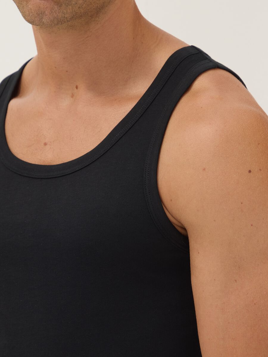 3-pack of blue organic cotton vests_2