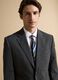 Grey stretch viscose blazer with classic lapels, slim fit_3