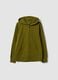 Green regular-fit organic cotton hoodie for boys_4