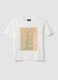 White pure cotton T-shirt with floral print_4