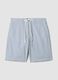 Multicolour striped regular-fit stretch cotton shorts_4
