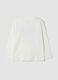 White pure organic cotton T-shirt with varsity-style print_1