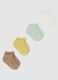 Multicolour newborn cotton blend short socks multipack_0