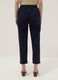 Blue Stretch Cotton Blend Trousers Regular Fit_2