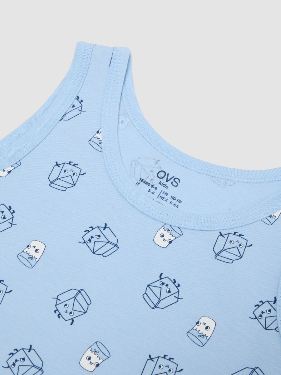2-pack of blue and light blue organic cotton regular-fit vests for boys_3