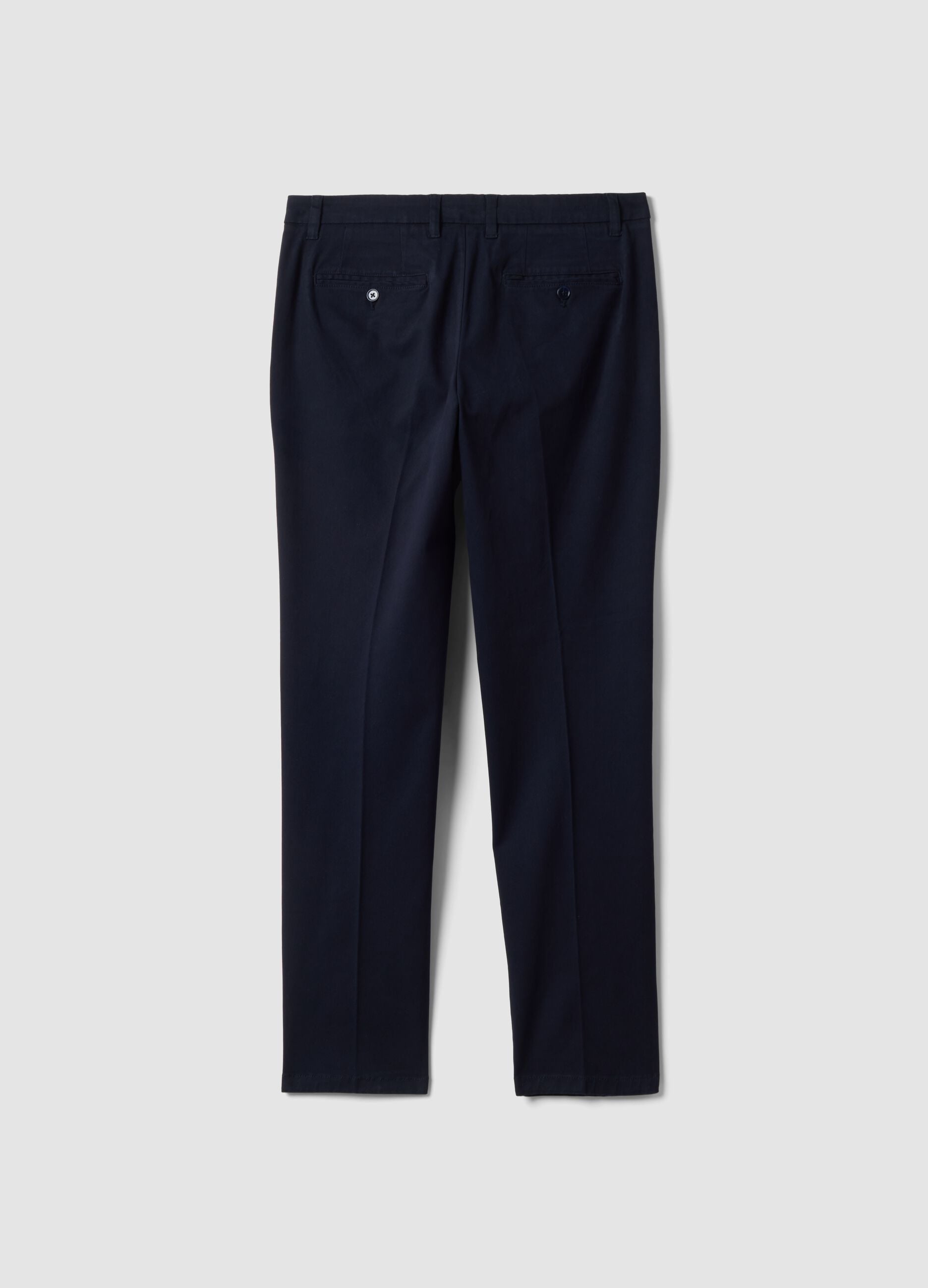 Men&rsquo;s blue slim-fit stretch cotton twill chinos