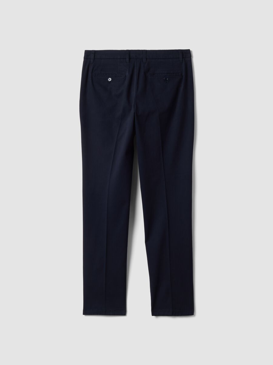 Men&rsquo;s blue slim-fit stretch cotton twill chinos_2