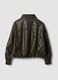 Green viscose-blend jacket with zip and belt_2