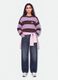 Multicoloured striped viscose-blend jumper with teddy bear embroidery, regular fit_1