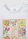 Girls' white pure cotton t-shirt regular fit with print_2