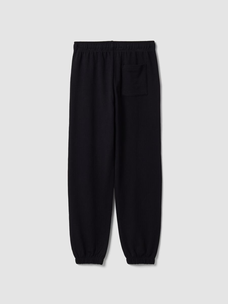Pantaloni jogger neri in puro cotone_4