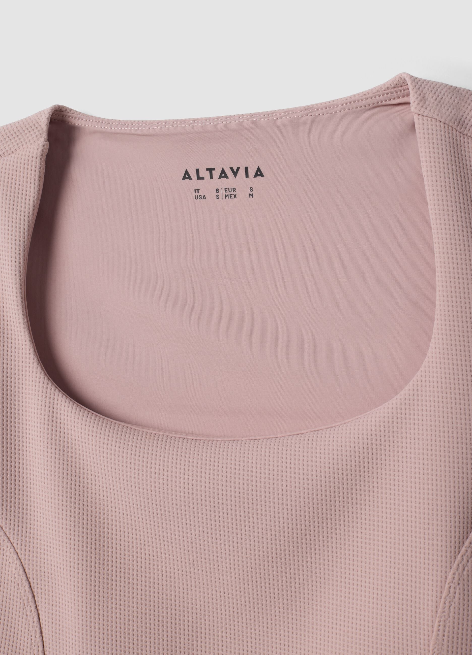 Pink breathable stretch crop top ALTAVIA STUDIO