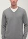 Grey V-neck jumper in viscose blend, regular fit_1