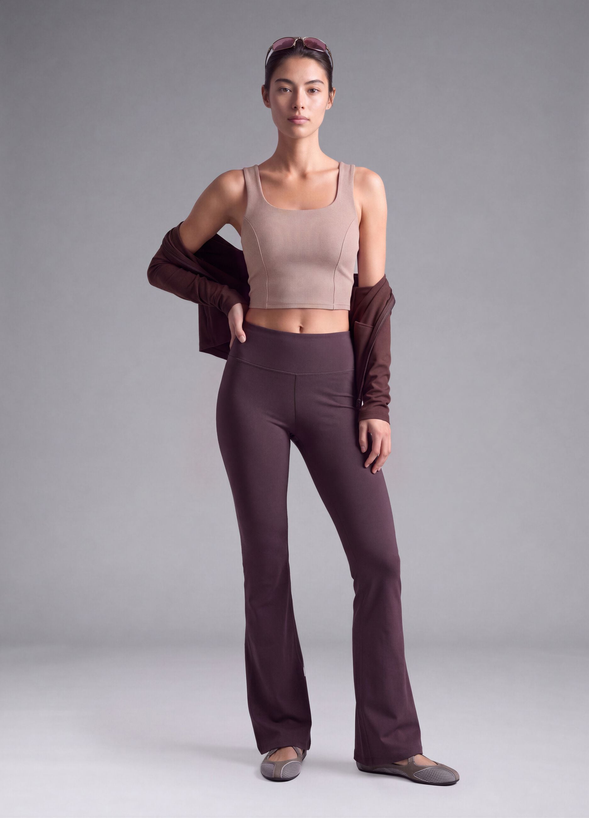 Pink breathable stretch crop top ALTAVIA STUDIO