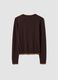 Brown long-sleeved viscose-blend jumper_5