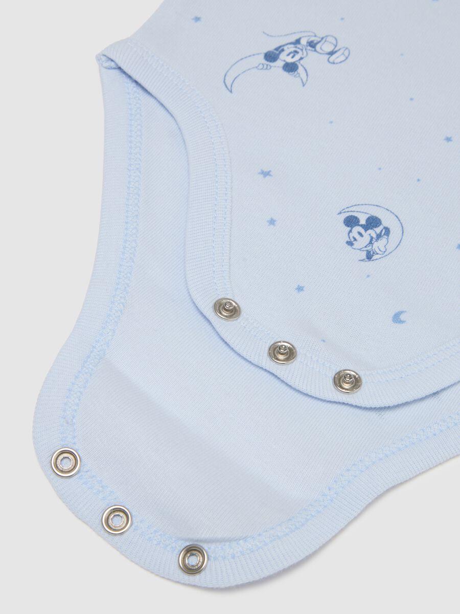 Multi-colour pure cotton baby bodysuit twin pack with Mickey Mouse prints_2