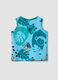 Light blue organic cotton vest with all-over print_1