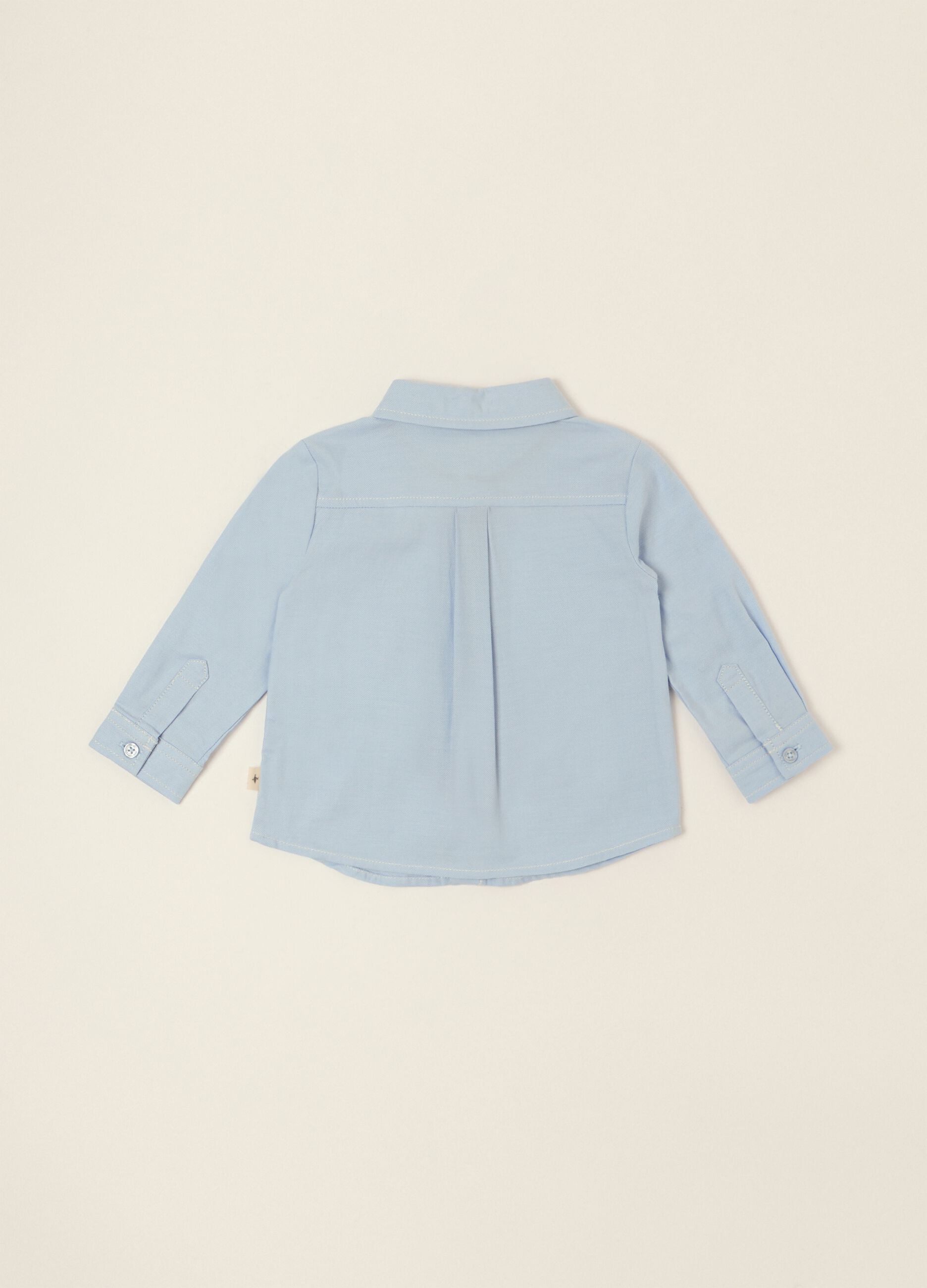 Light Blue Long-Sleeve Pure Cotton Shirt