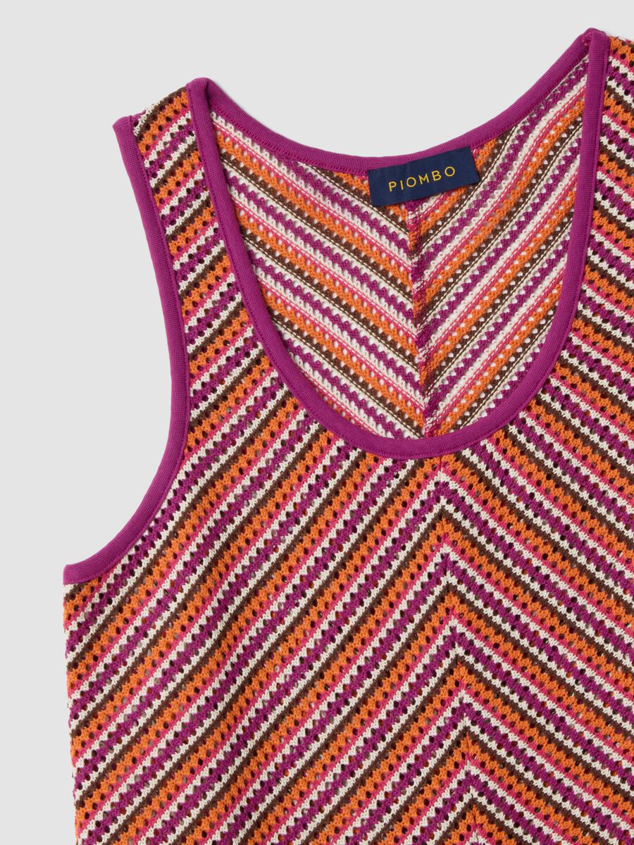 Tank top in crochet multicolor in tessuto elasticizzato regular fit_5