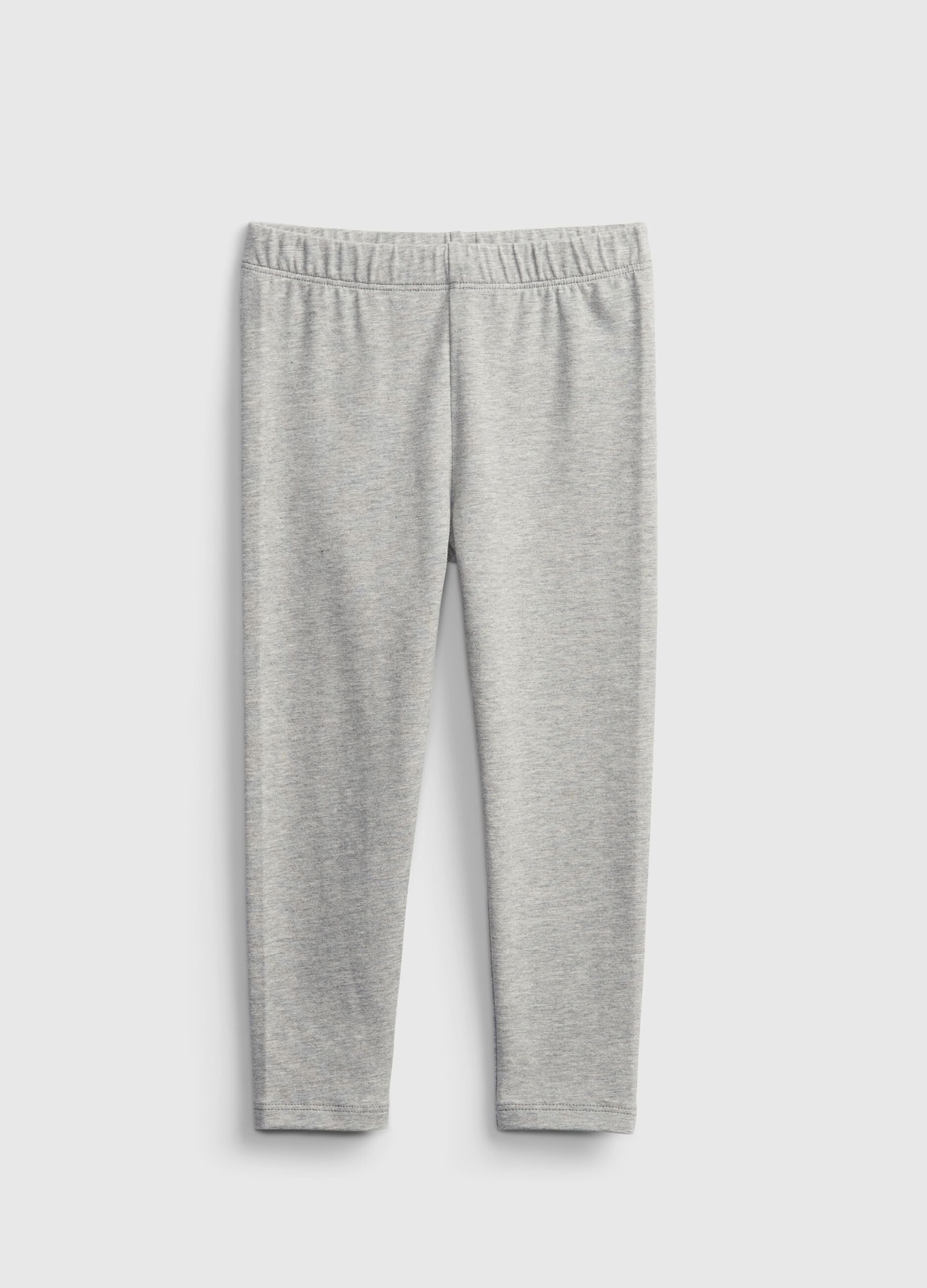 Stretch cotton m&eacute;lange leggings