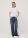 Dark blue pure cotton straight-fit jeans_1