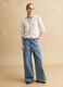 White pure cotton regular fit cardigan with buttons and pockets_0