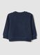 Blue pure cotton crew-neck sweatshirt with print for boys, regular fit_1