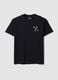 Black pure cotton crew-neck printed T-shirt_4