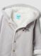 Grey hooded baby sleepsuit in organic stretch cotton with Mickey print_2