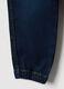 Blue cotton blend relaxed fit jogger jeans for boys_3