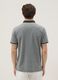 Grey pure cotton polo shirt with classic collar_2