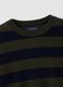Green pure wool striped crew-neck jumper_1
