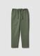 Green Stretch Cotton Trousers Regular Fit_4