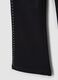 Black flared leggings in stretch cotton with studs_3