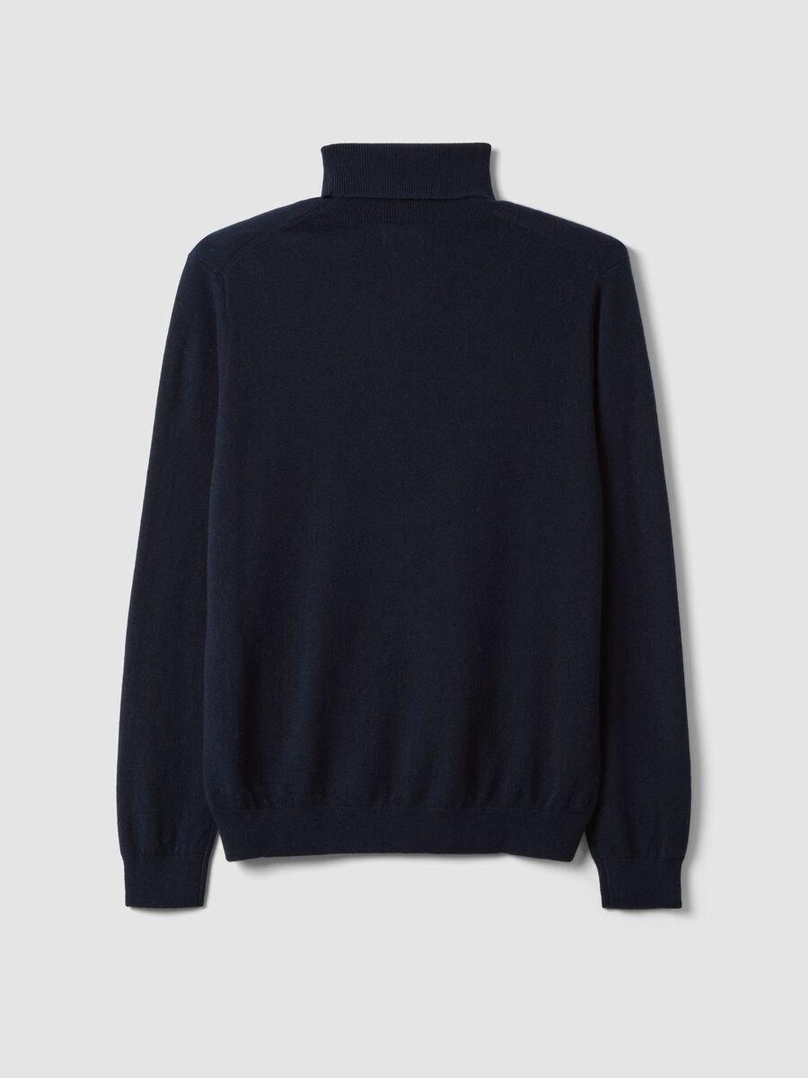Blue pure cashmere roll-neck jumper, regular fit_2