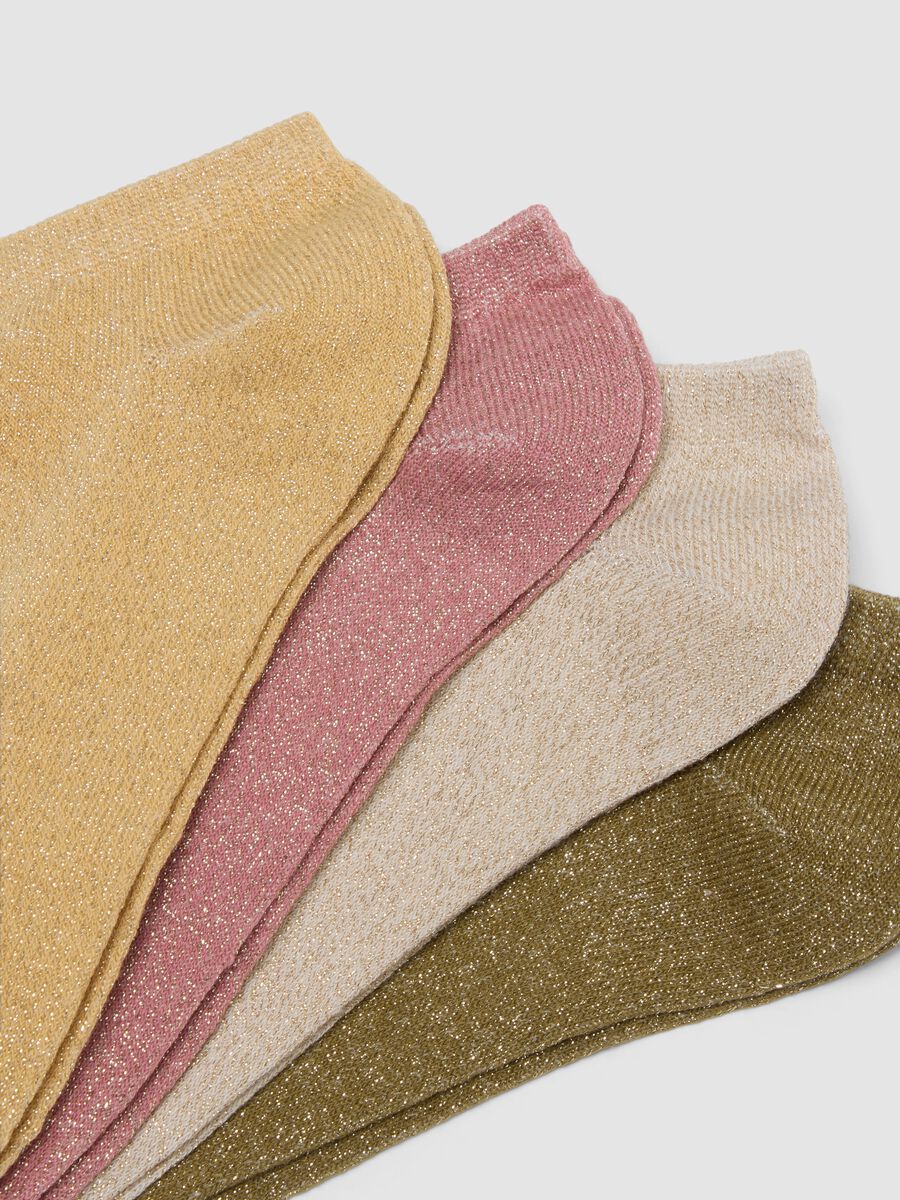 Seven-pack of multicolour stretch organic cotton socks with glitter_2