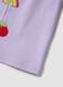 Regular fit purple stretch cotton tank top for girls with embroidery_3