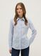 Multicolour striped cotton blend slim-fit shirt with classic collar_1