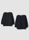 2-pack of black school smocks with zip and white collar_1