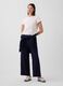 Cotton-blend palazzo trousers_0