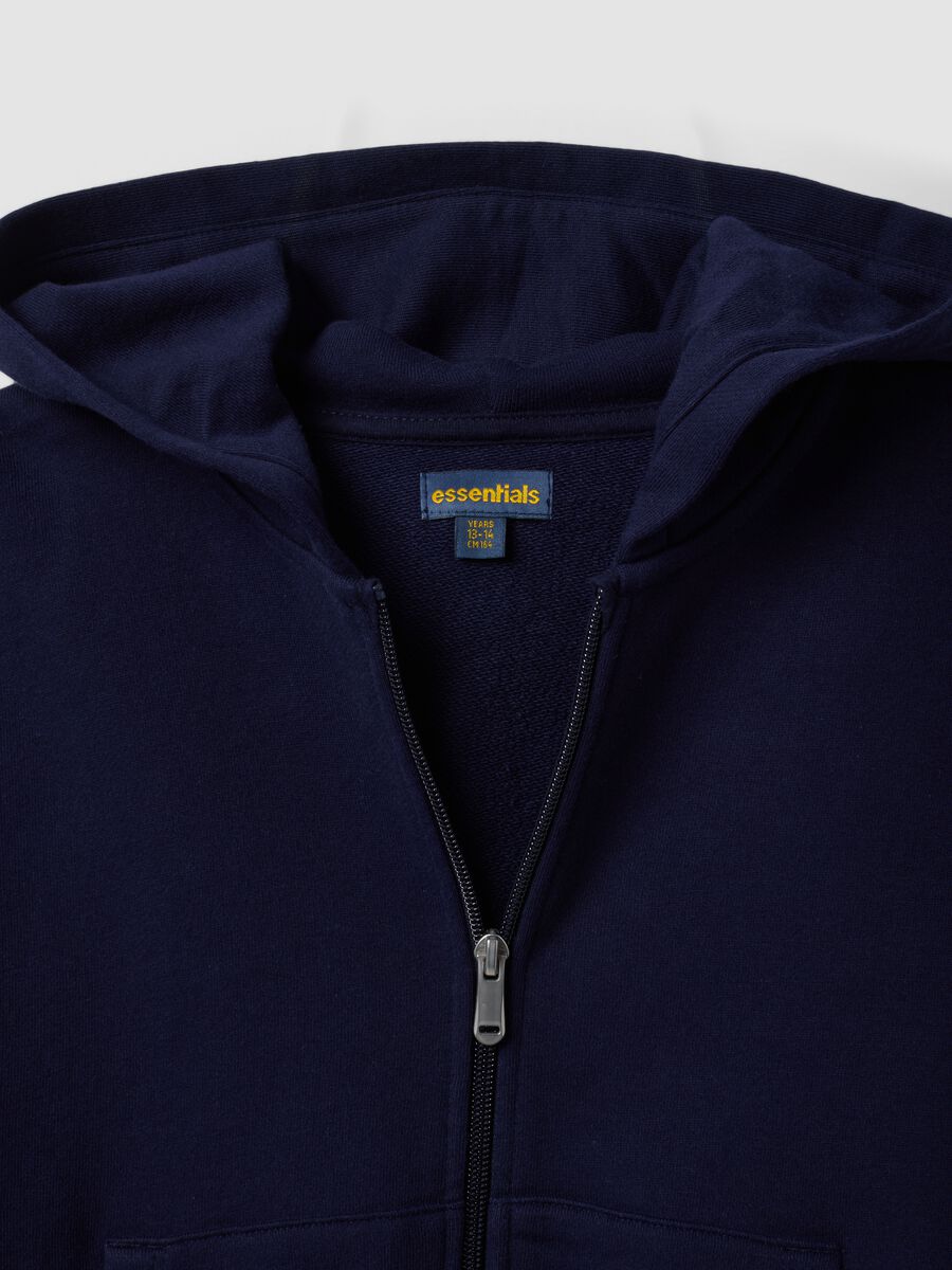 Blue organic cotton hooded sweatshirt_2