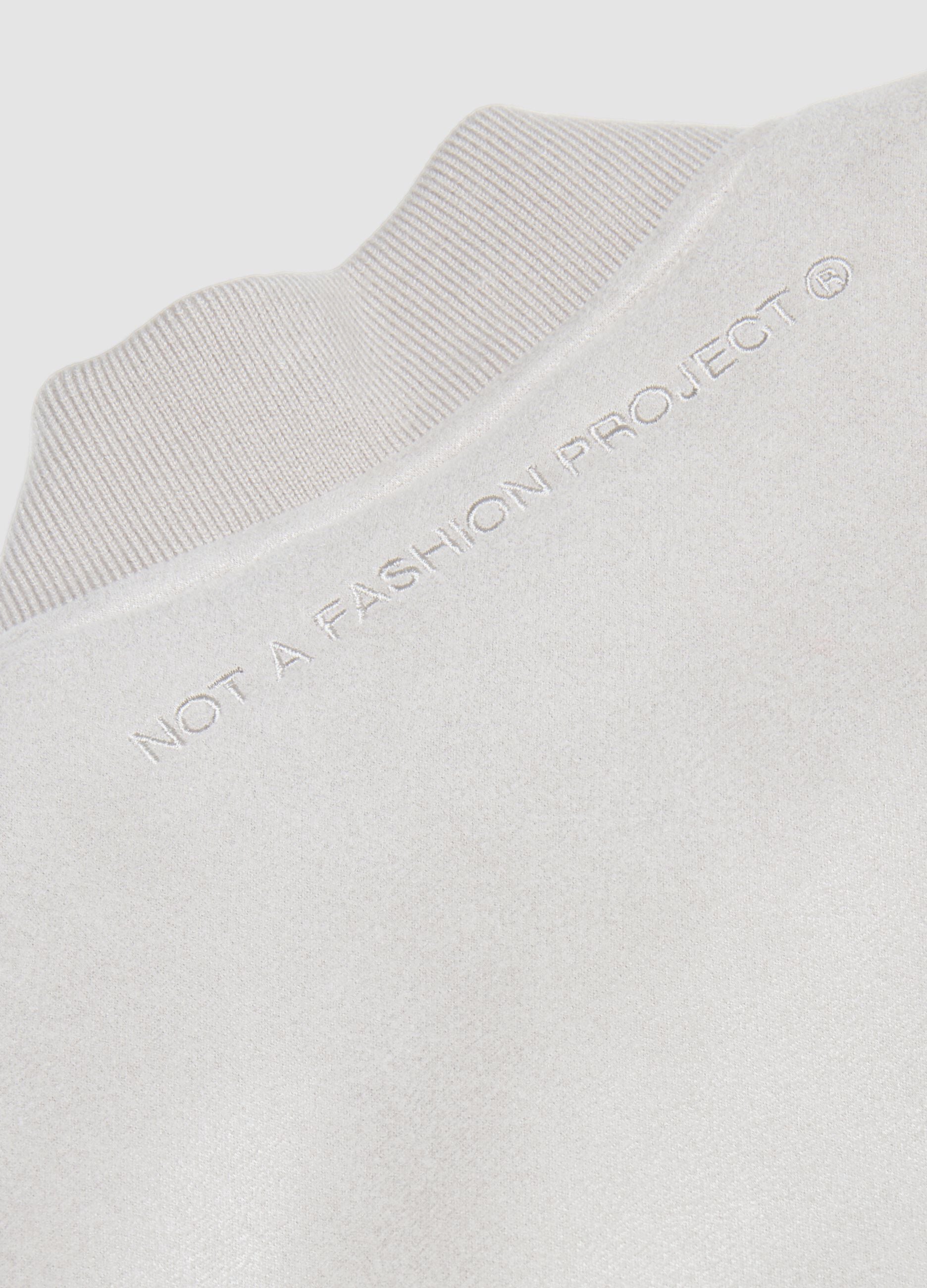 Faux Suede Bomber Jacket &ndash; Light Beige