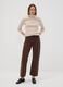 Beige ribbed viscose-blend crew-neck jumper_1