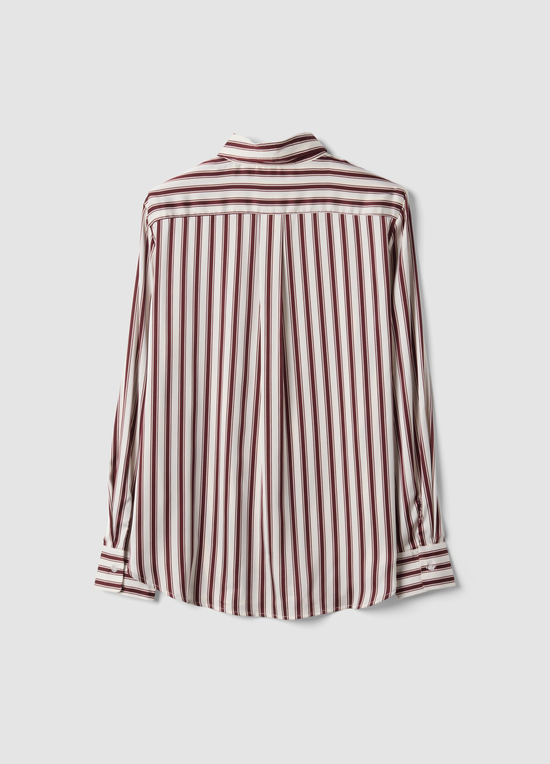 White regular-fit striped stretch shirt