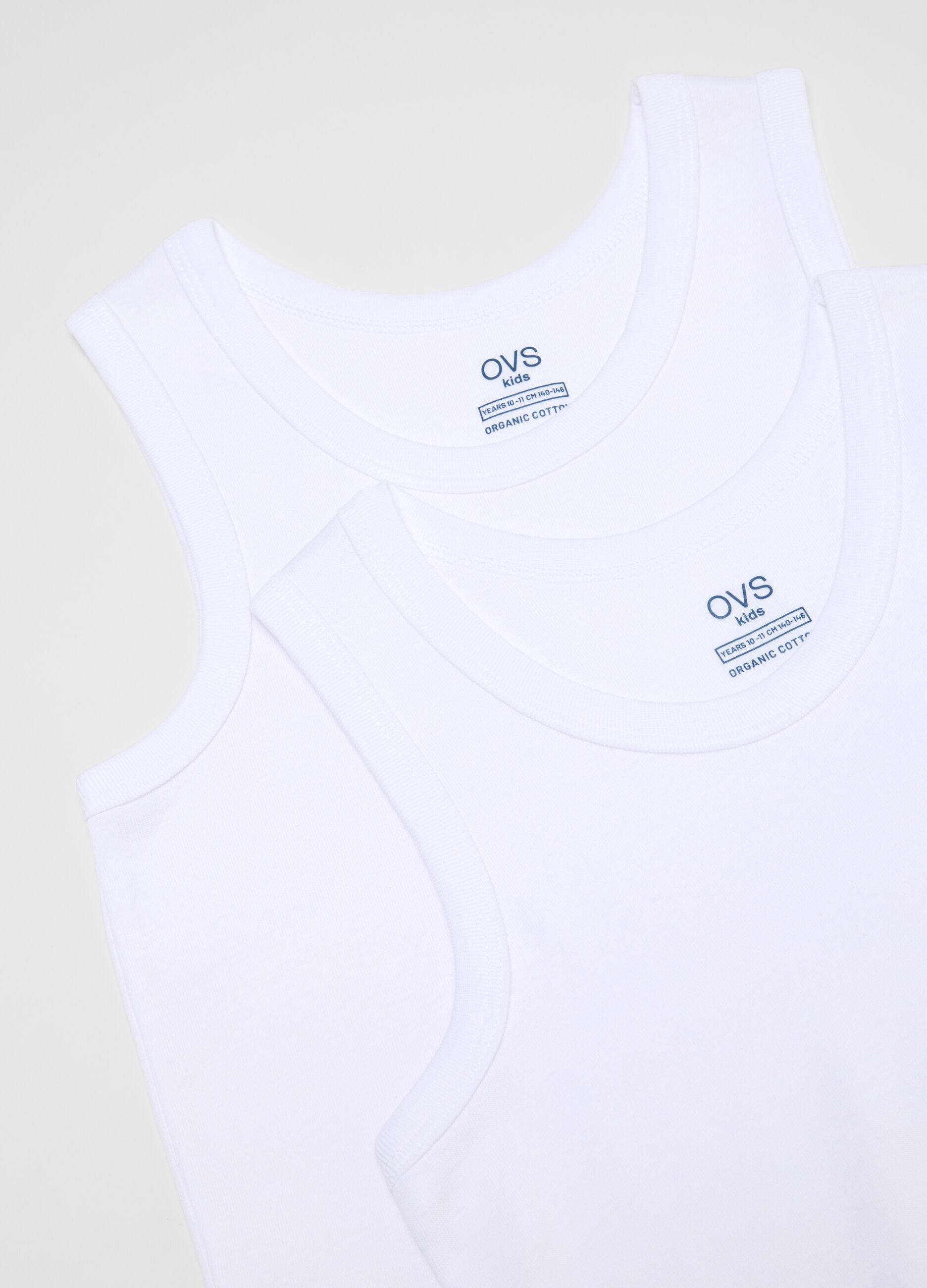 Boy's White Cotton Vests Pack - Regular Fit
