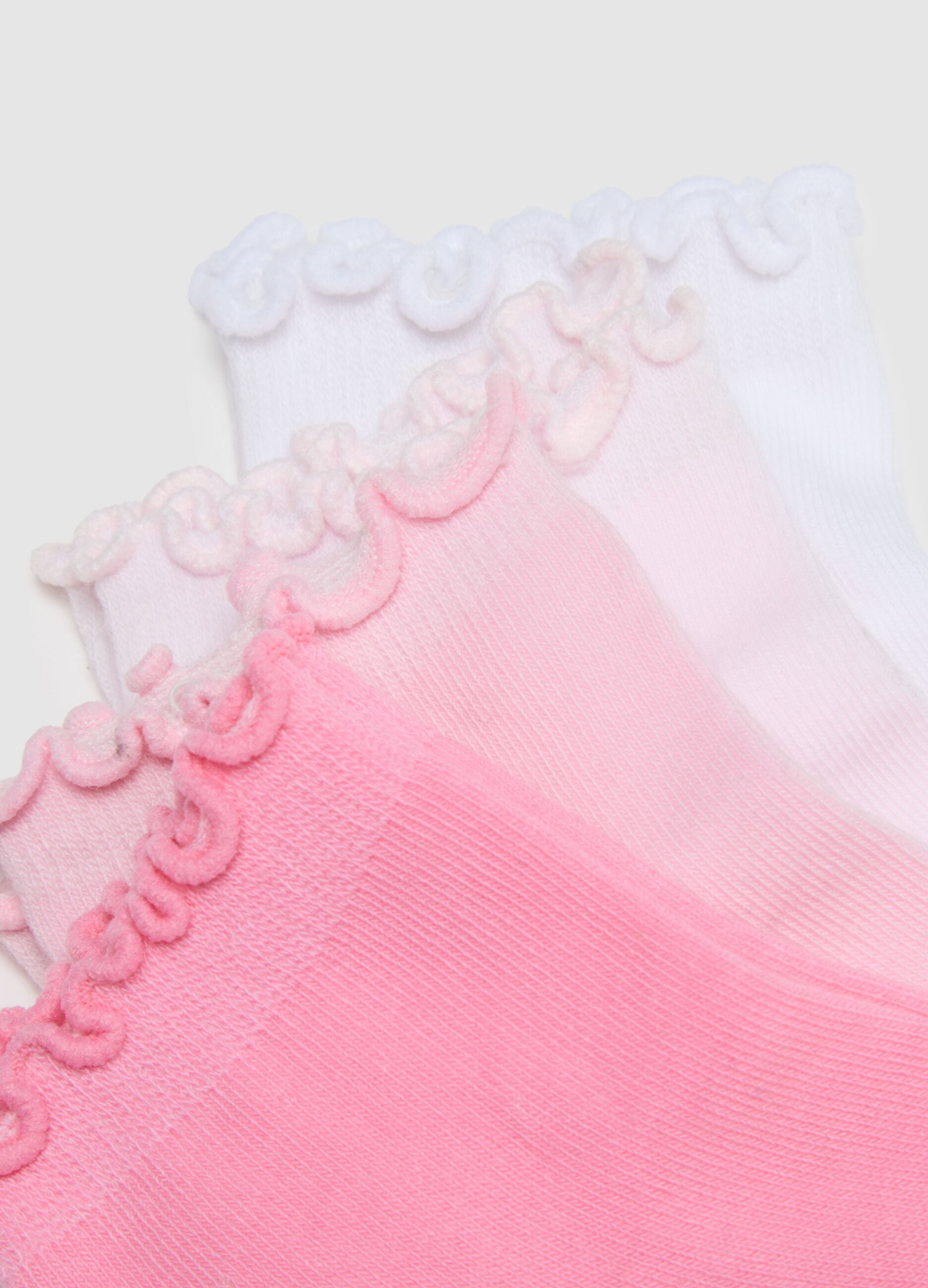 Multipack of multicolour cotton stretch ankle socks for girls