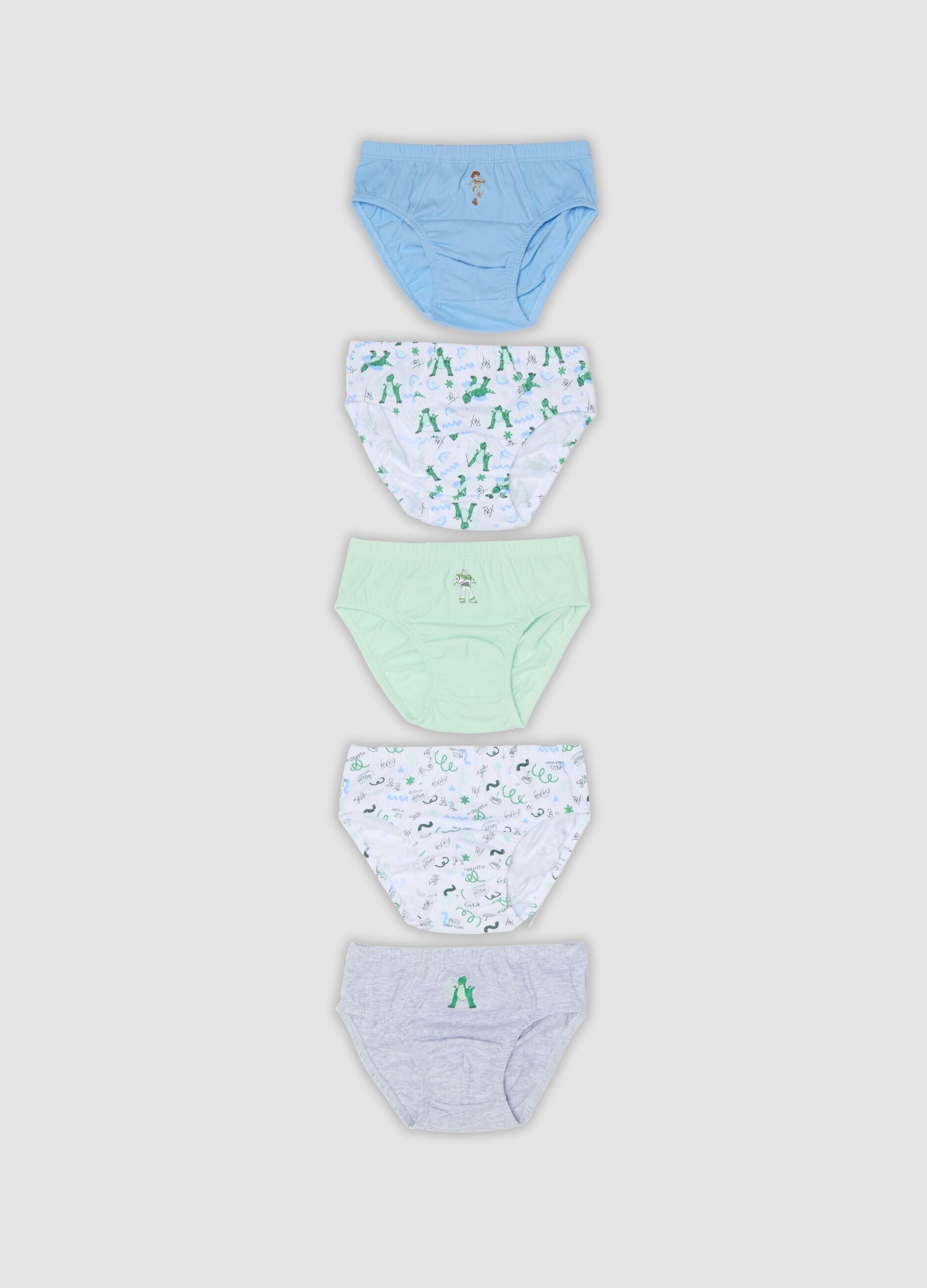 Pack of five multicolour organic cotton Toy Story print briefs